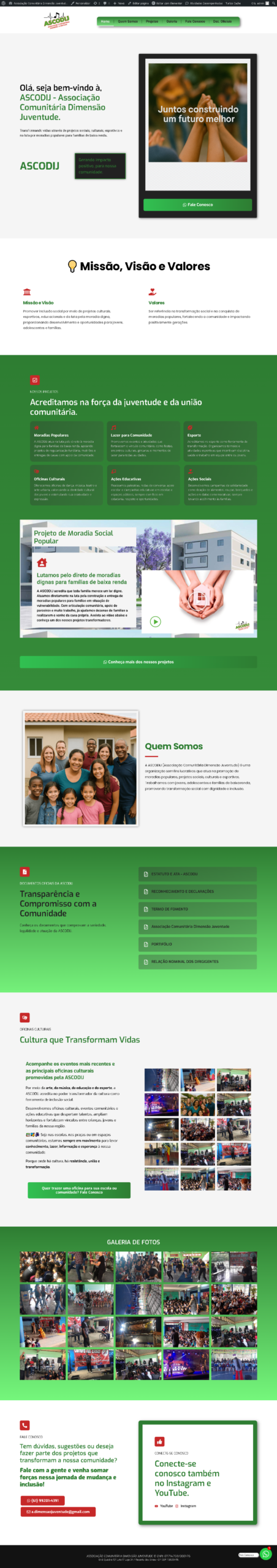 Prévia do site da ASCODIJ