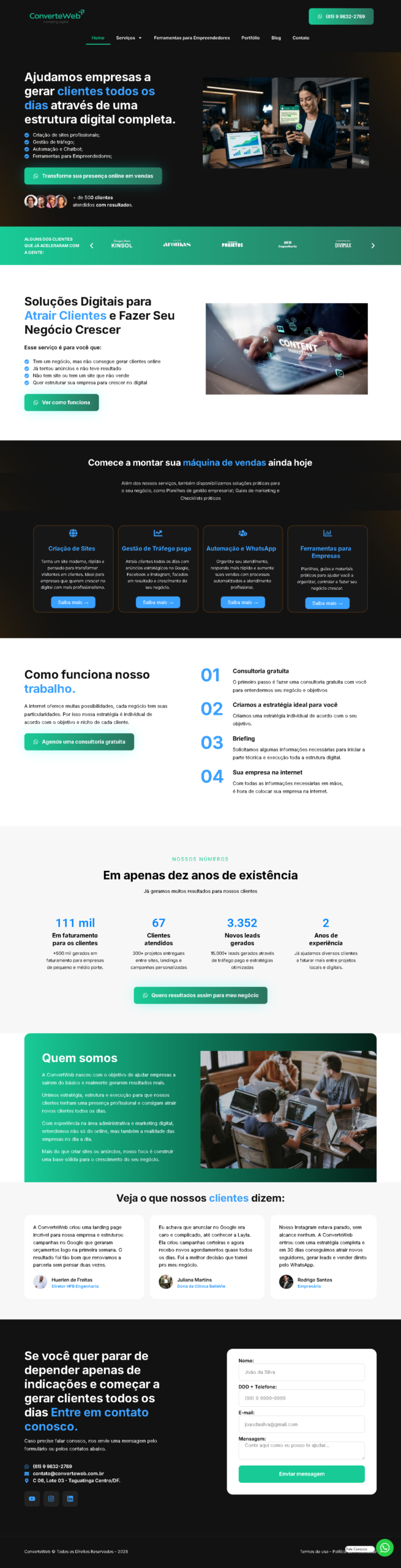 Prévia do site da ConverteWeb